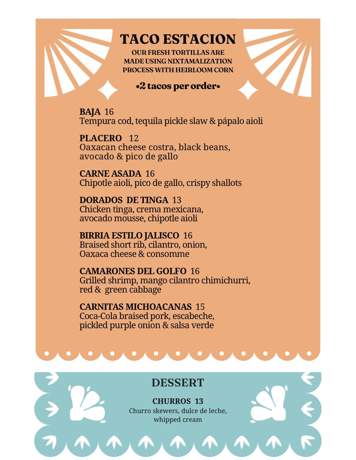 Mexi Menu - Mezcaleria and Taqueria NYC - Stone Street, FIDI